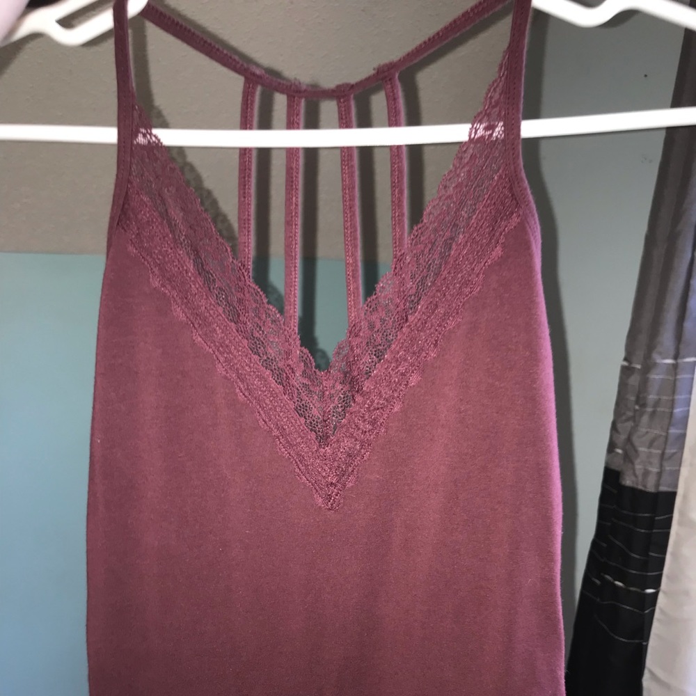 Red Lace Abercrombie & Fitch Bodysuit